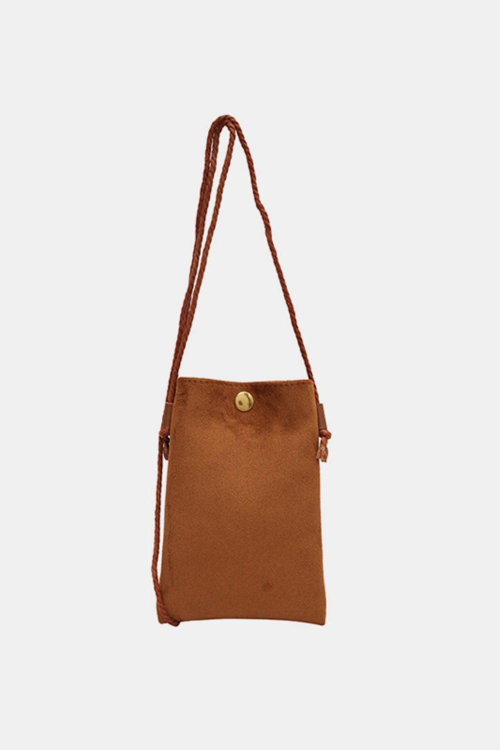 Suede Snap Down Crossbody Bag